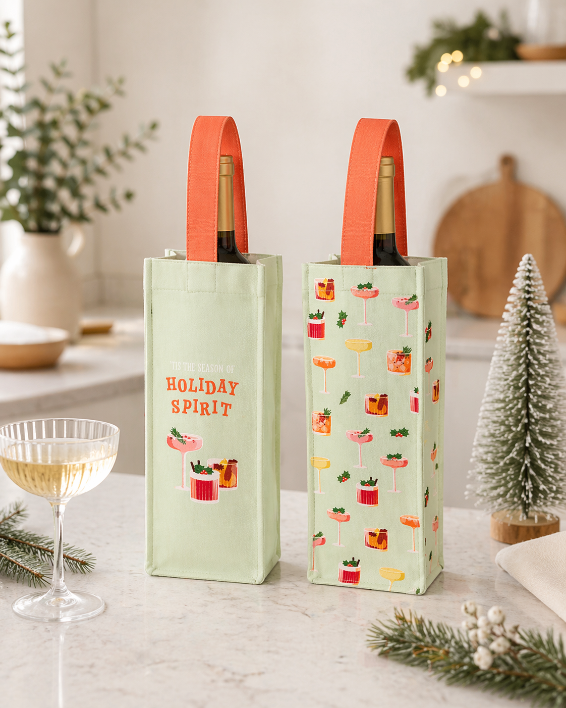 Holiday Spirit Wine Bag - Arriving October 2026 Mr & Mrs Christmas