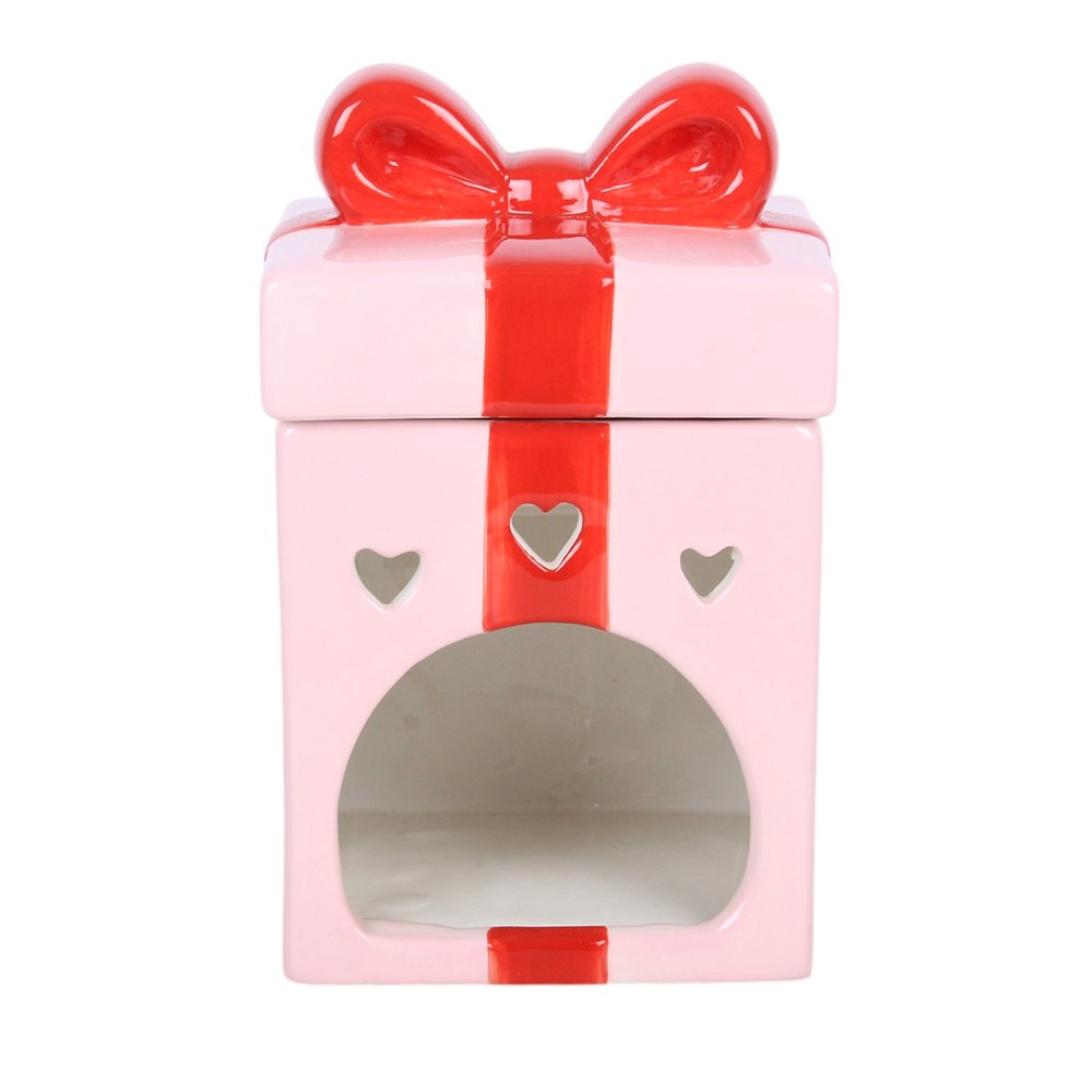 Pink Present Oil Burner Mr & Mrs Christmas