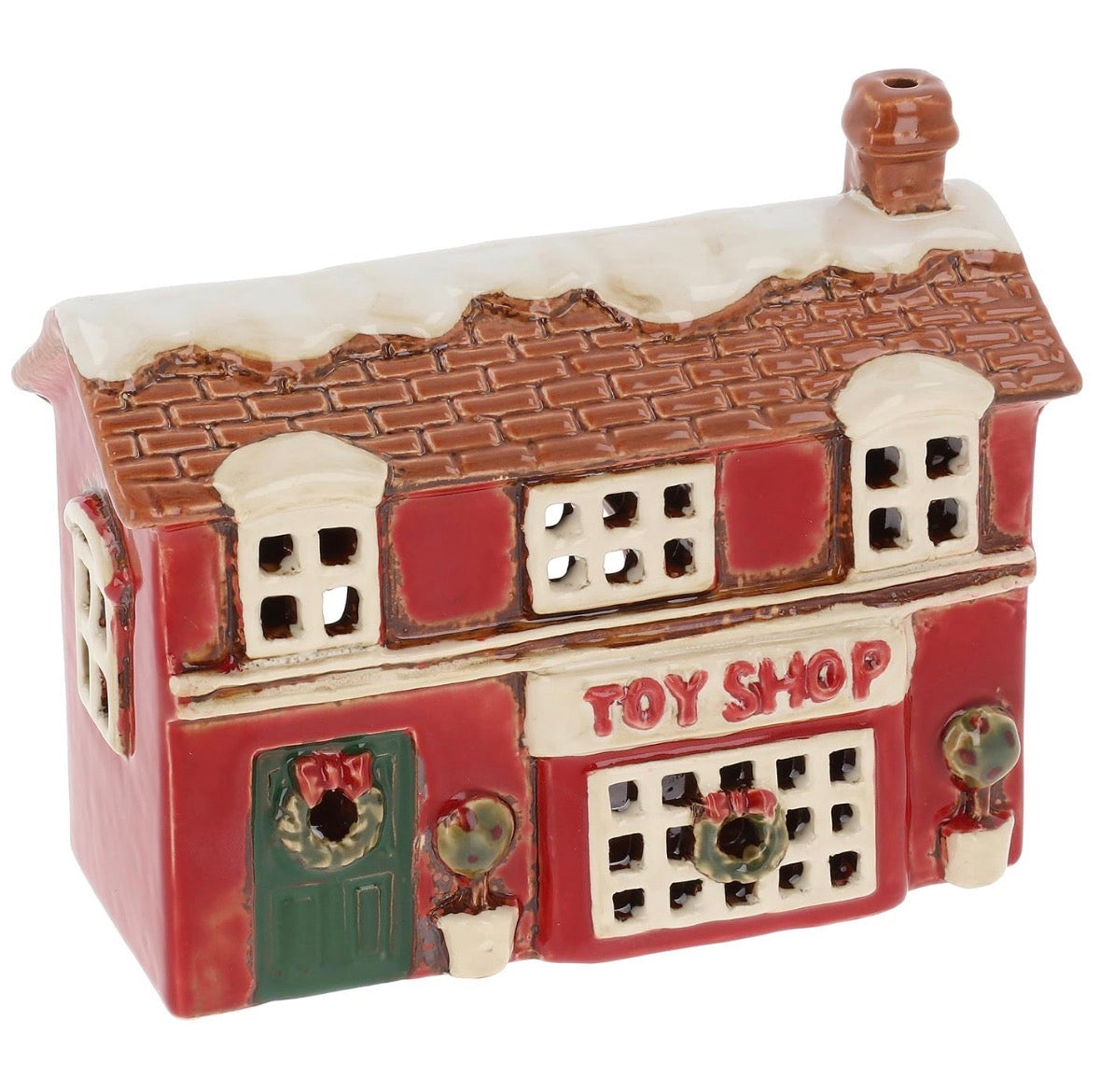 Christmas Toy Shop Tealight Cottage Mr & Mrs Christmas