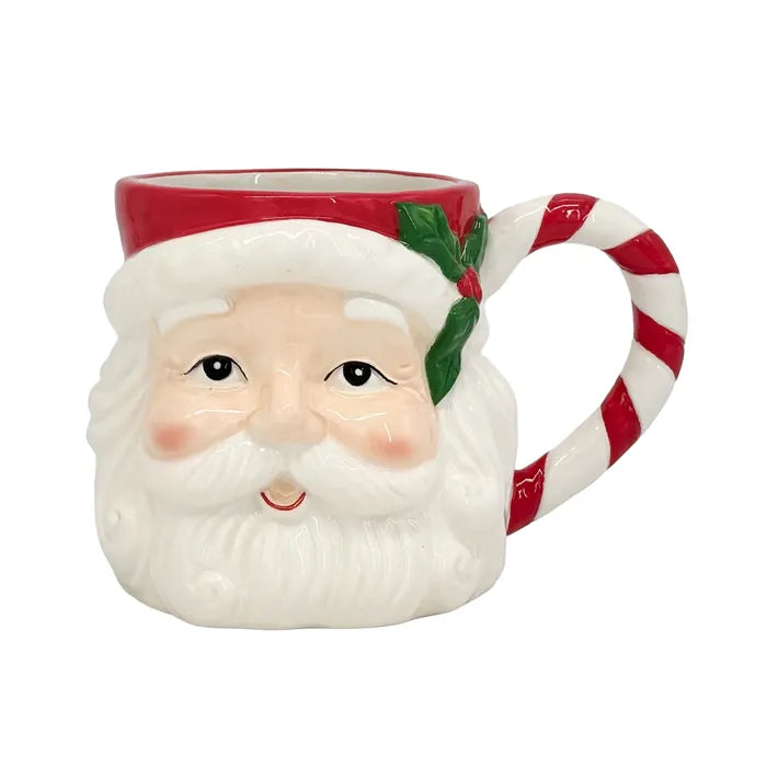 Heirloom Santa Candy Cane Mug Mr & Mrs Christmas