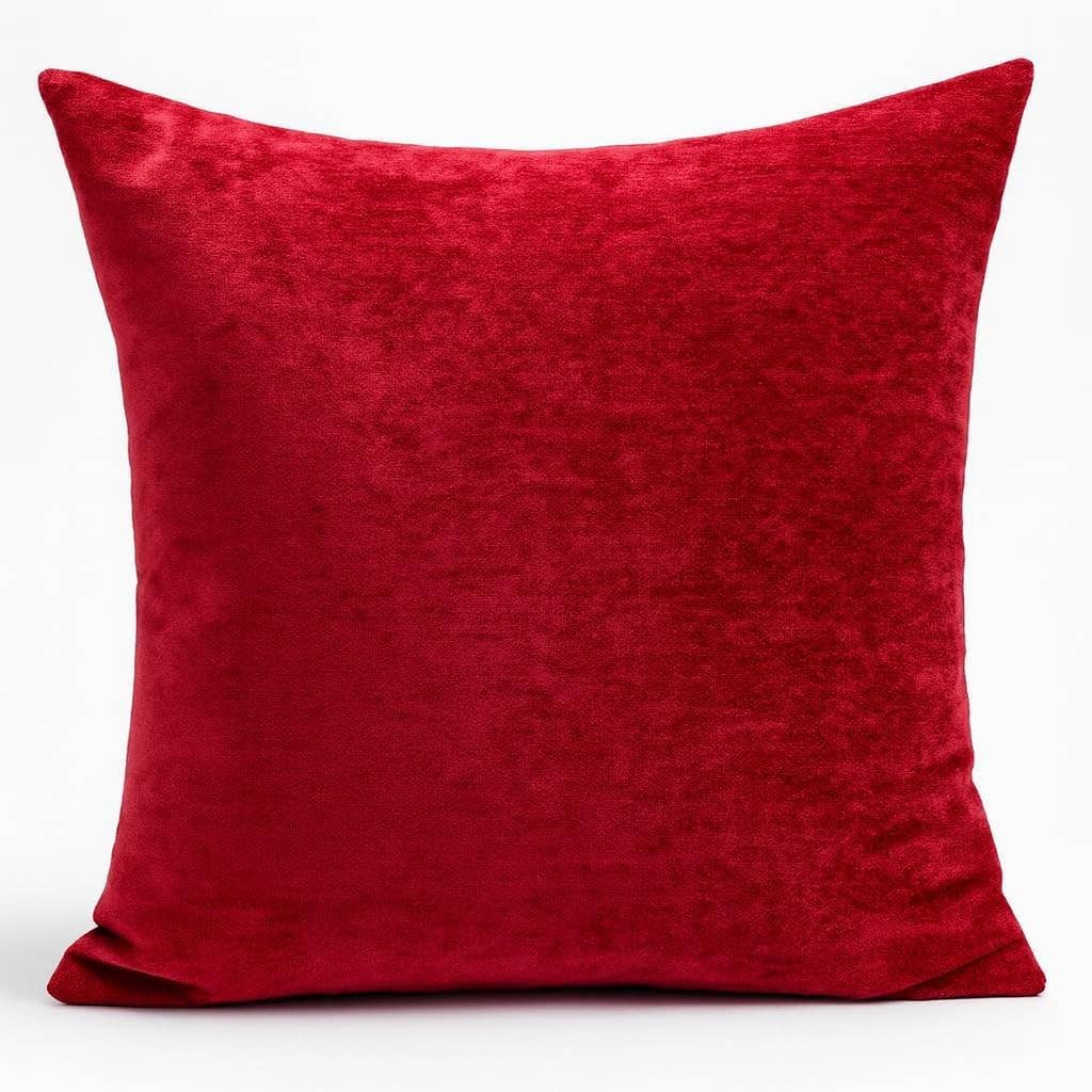 Red pillow on a white background