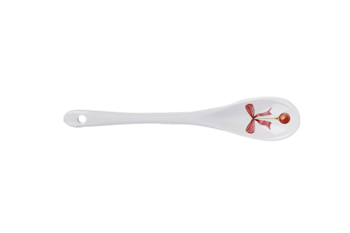 Vintage Christmas Porcelain Spoon - Mr & Mrs Christmas
