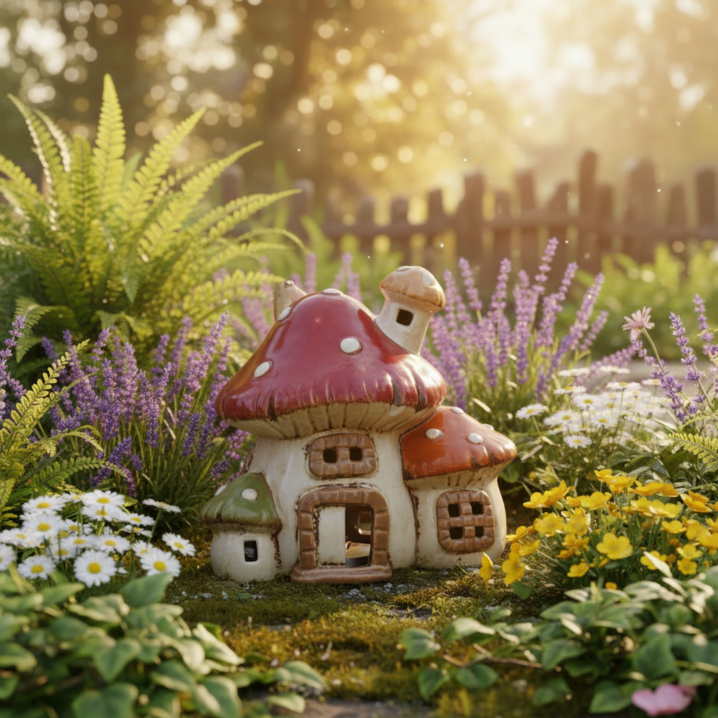 Cottage Village 3 Mushroom House Tealight Joe Davies