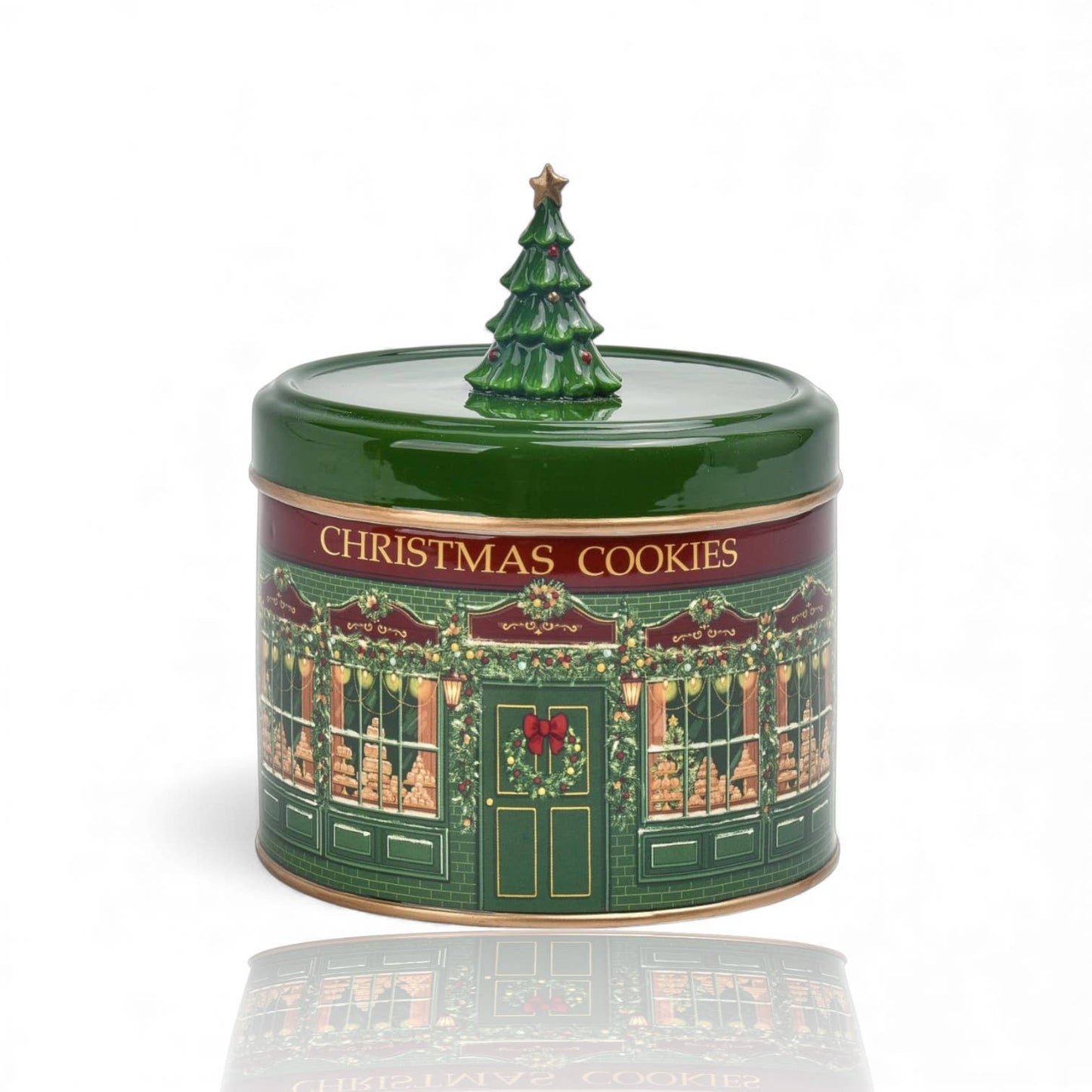 Christmas Tree Cookie Shop Tin December Diamonds