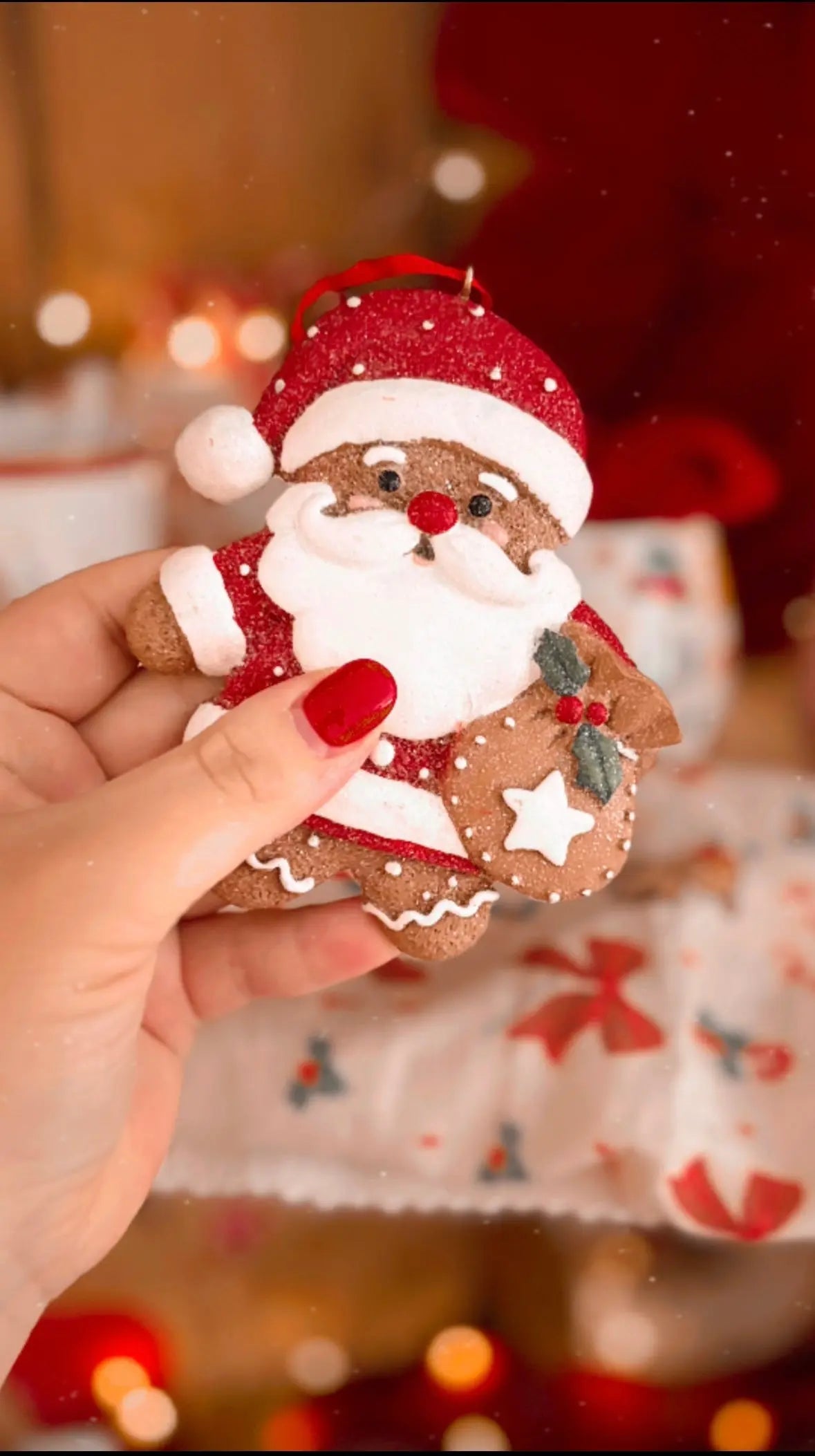 Gingerbread Santa Ornament Theatre Imports