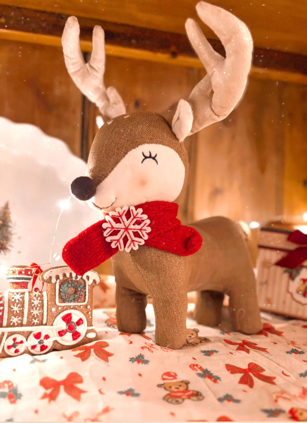 35cm Plush Standing Reindeer Theatre Imports