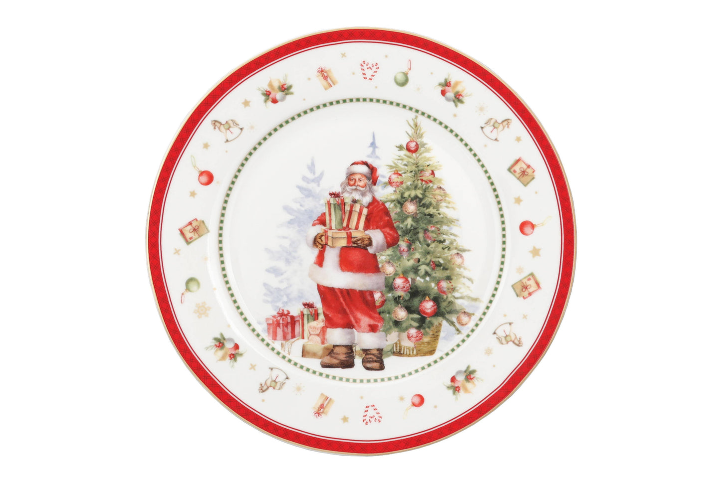 Jolly Santa Dessert Plate - Mr & Mrs Christmas