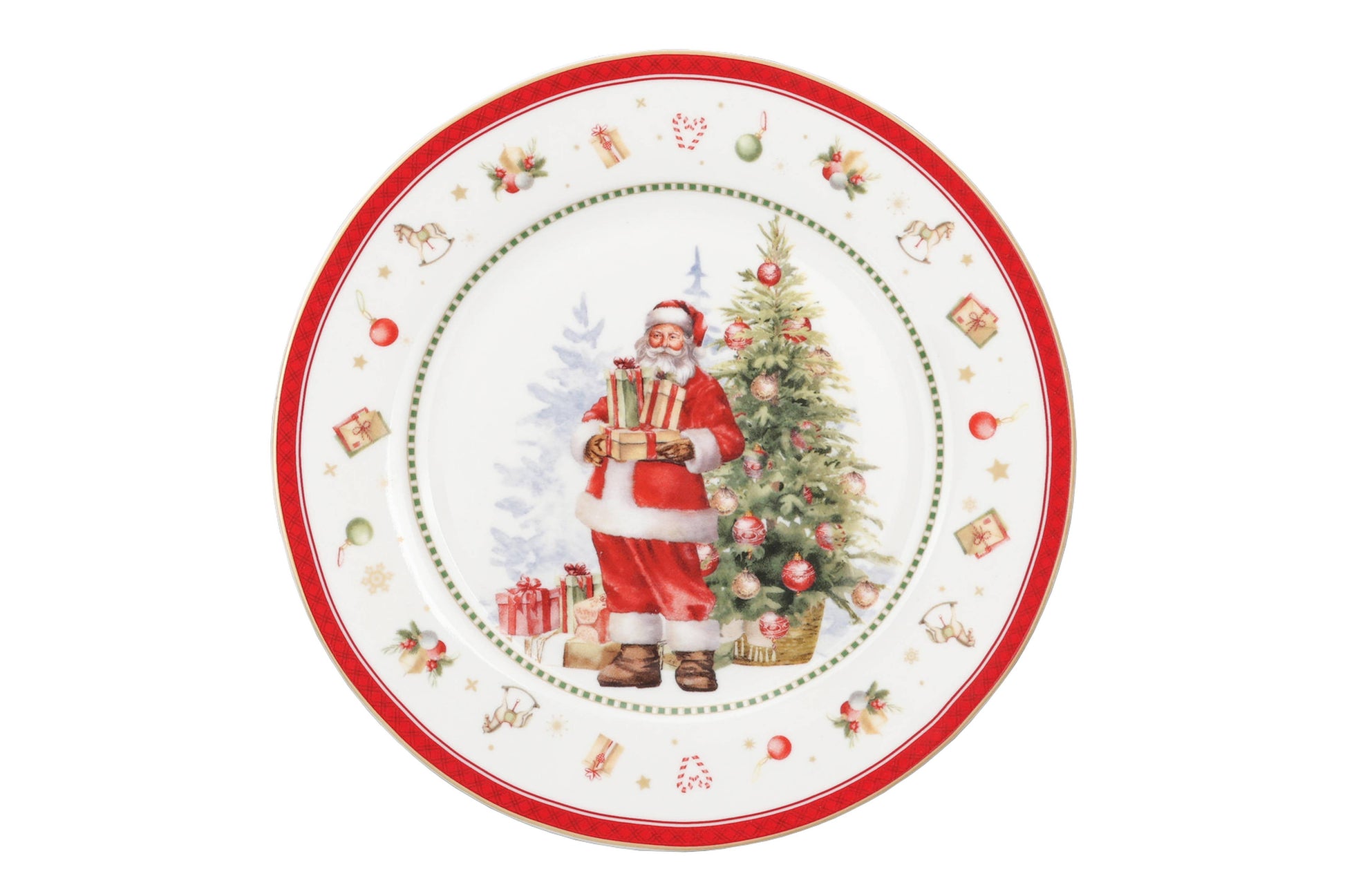 Jolly Santa Dessert Plate - Mr & Mrs Christmas