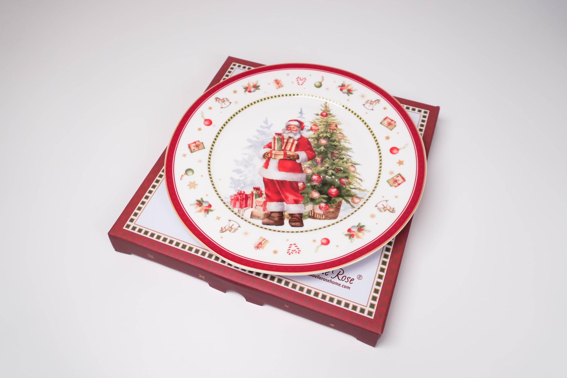 Jolly Santa Dessert Plate - Mr & Mrs Christmas
