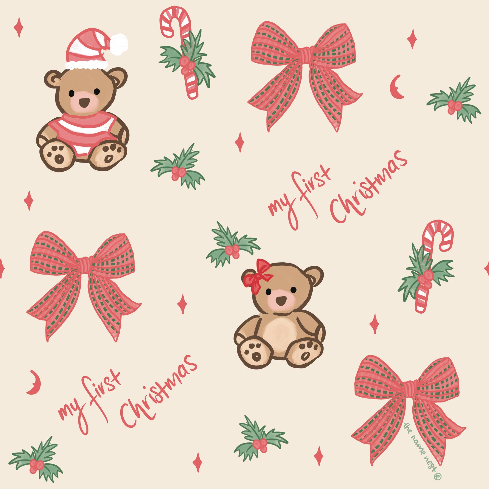 My First Christmas - Baby Swaddle Wrap - Mr & Mrs Christmas