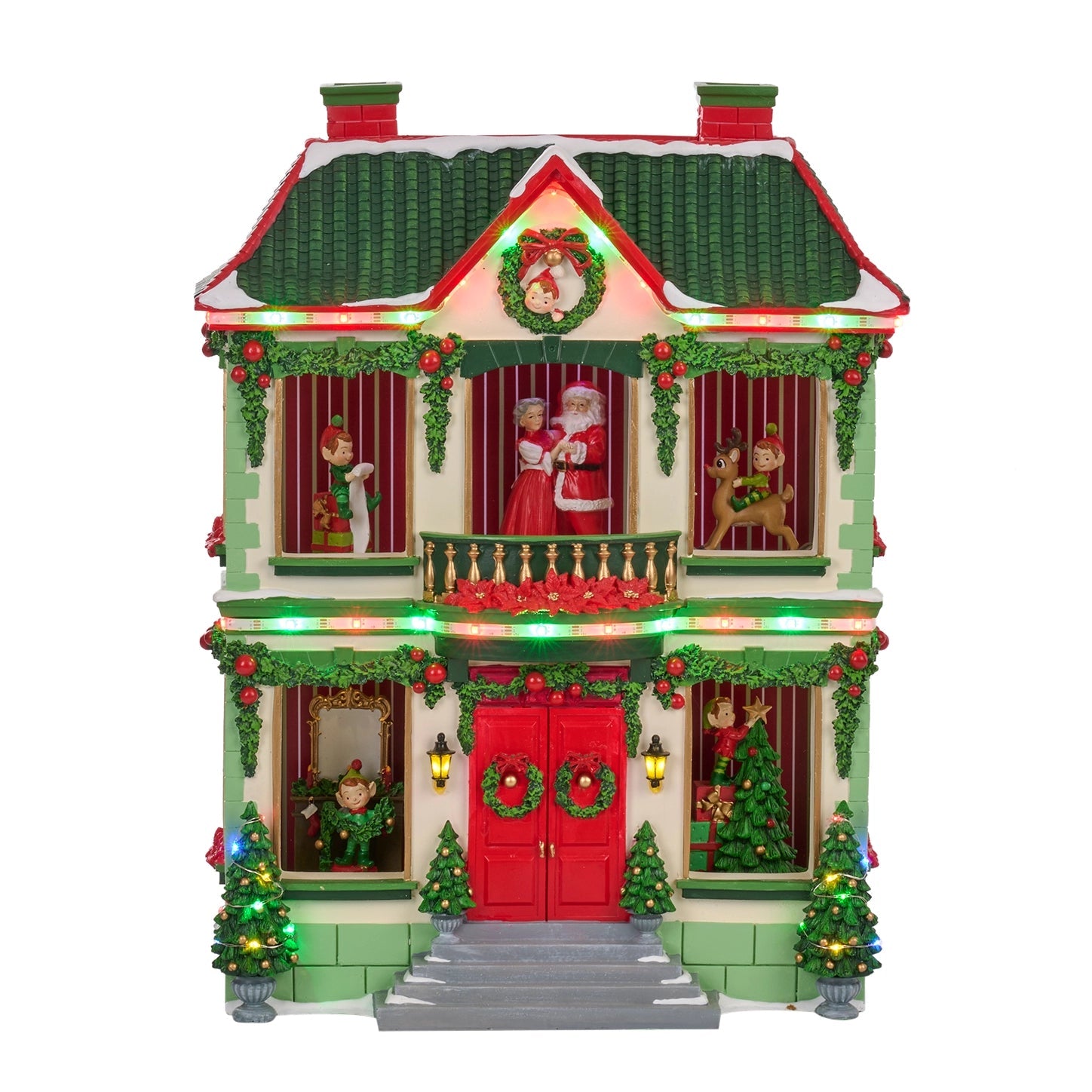 Santa & Mrs Claus LED Christmas House Mr & Mrs Christmas
