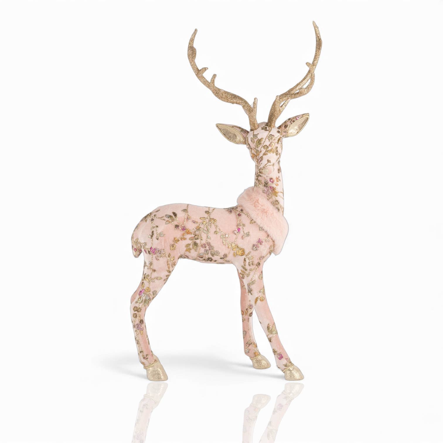 29in Gold Blush Standing Deer Min/1 December Diamonds