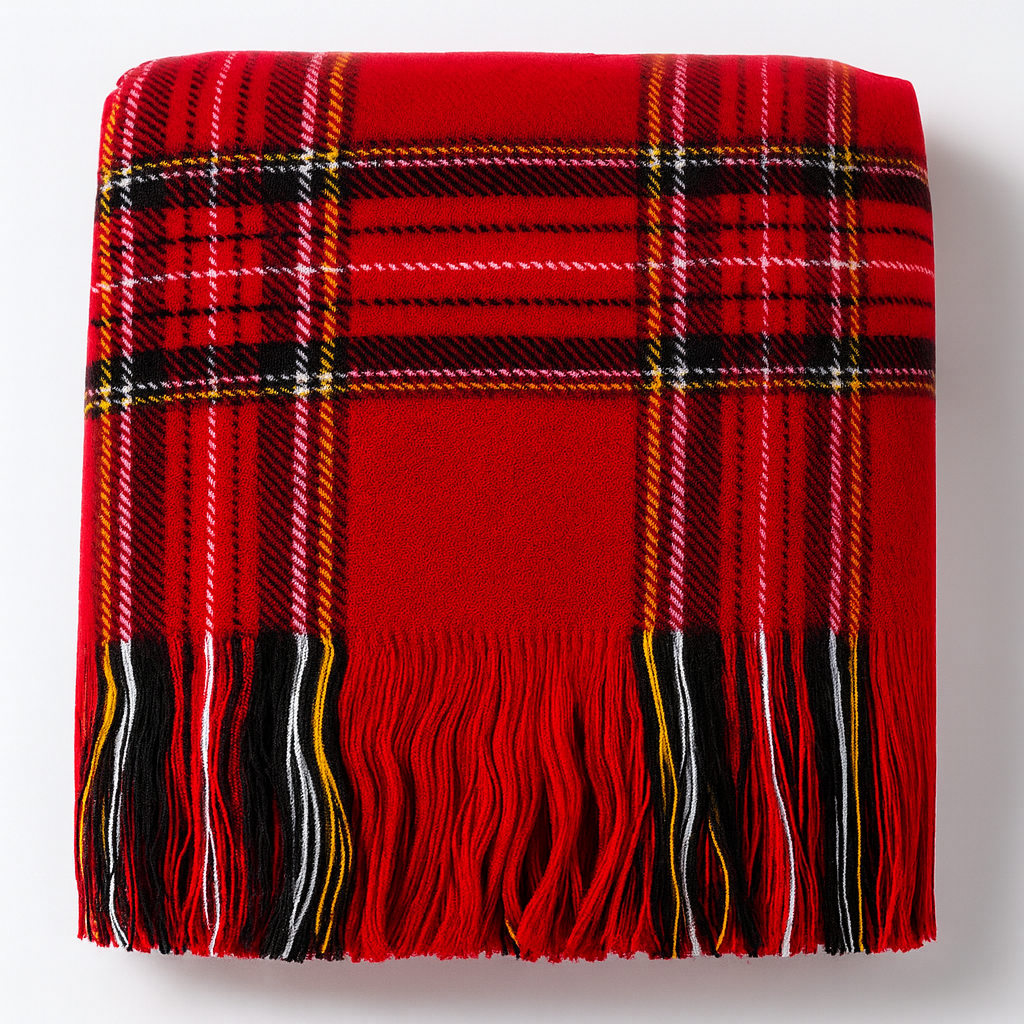 Classic Red Plaid Cozy Throw Blanket - Mr & Mrs Christmas