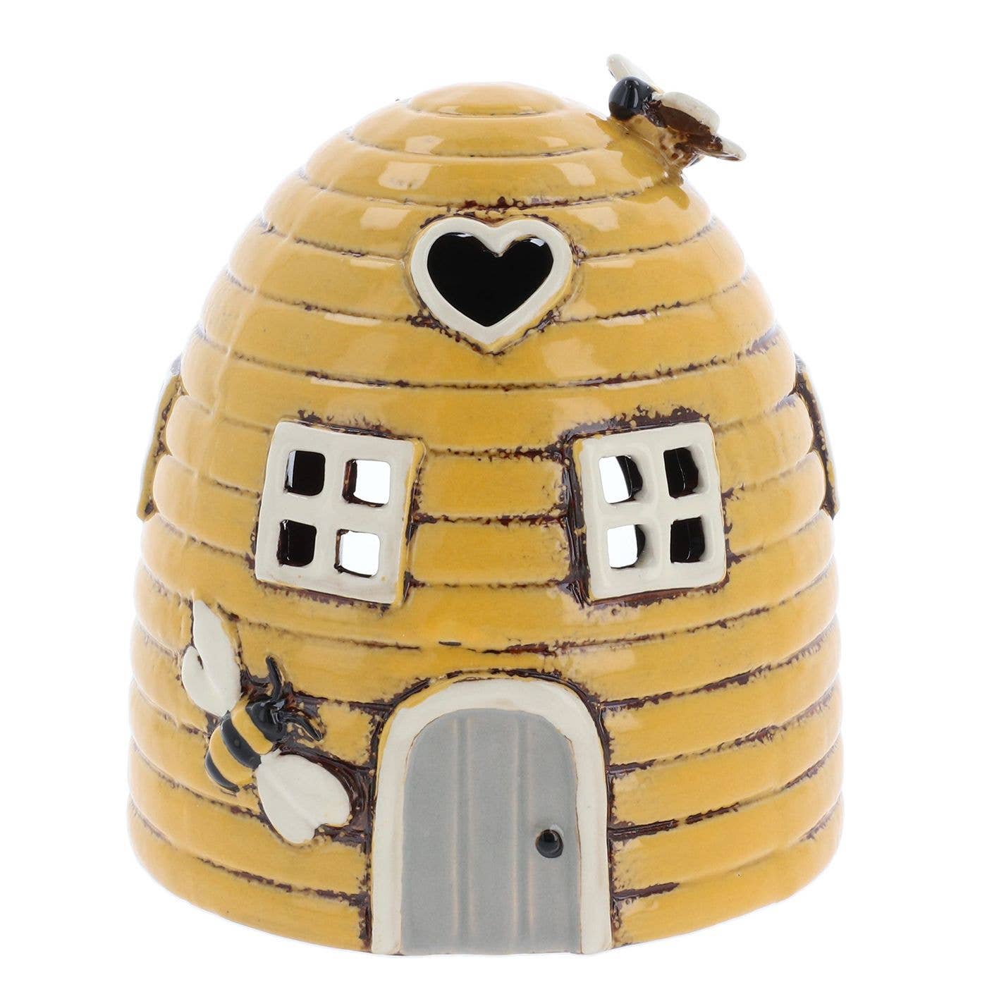 Village Pottery Beehive Dome Yellow House Tealight Joe Davies