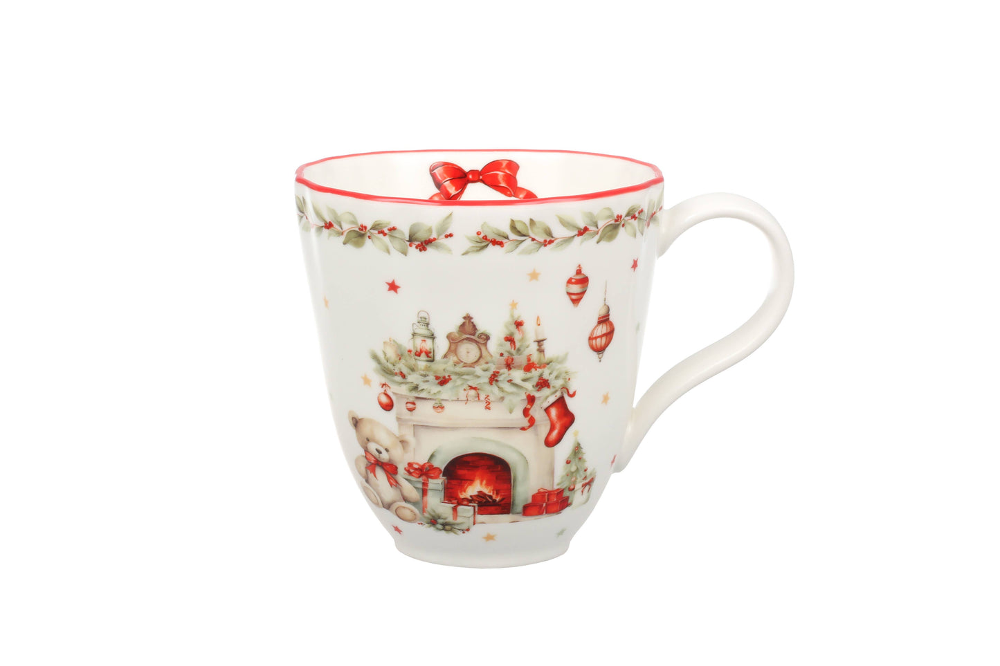 Vintage Christmas Porcelain Mug - Mr & Mrs Christmas