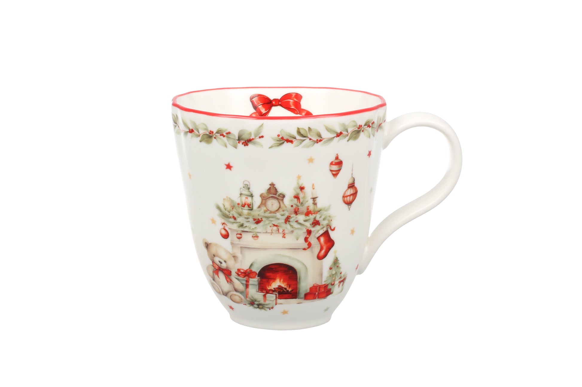 Vintage Christmas Porcelain Mug - Mr & Mrs Christmas