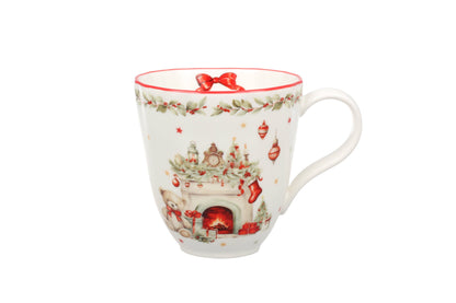 Vintage Christmas Porcelain Mug - Mr & Mrs Christmas