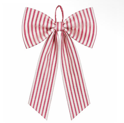 Christmas Bow - Red Stripe Mr & Mrs Christmas
