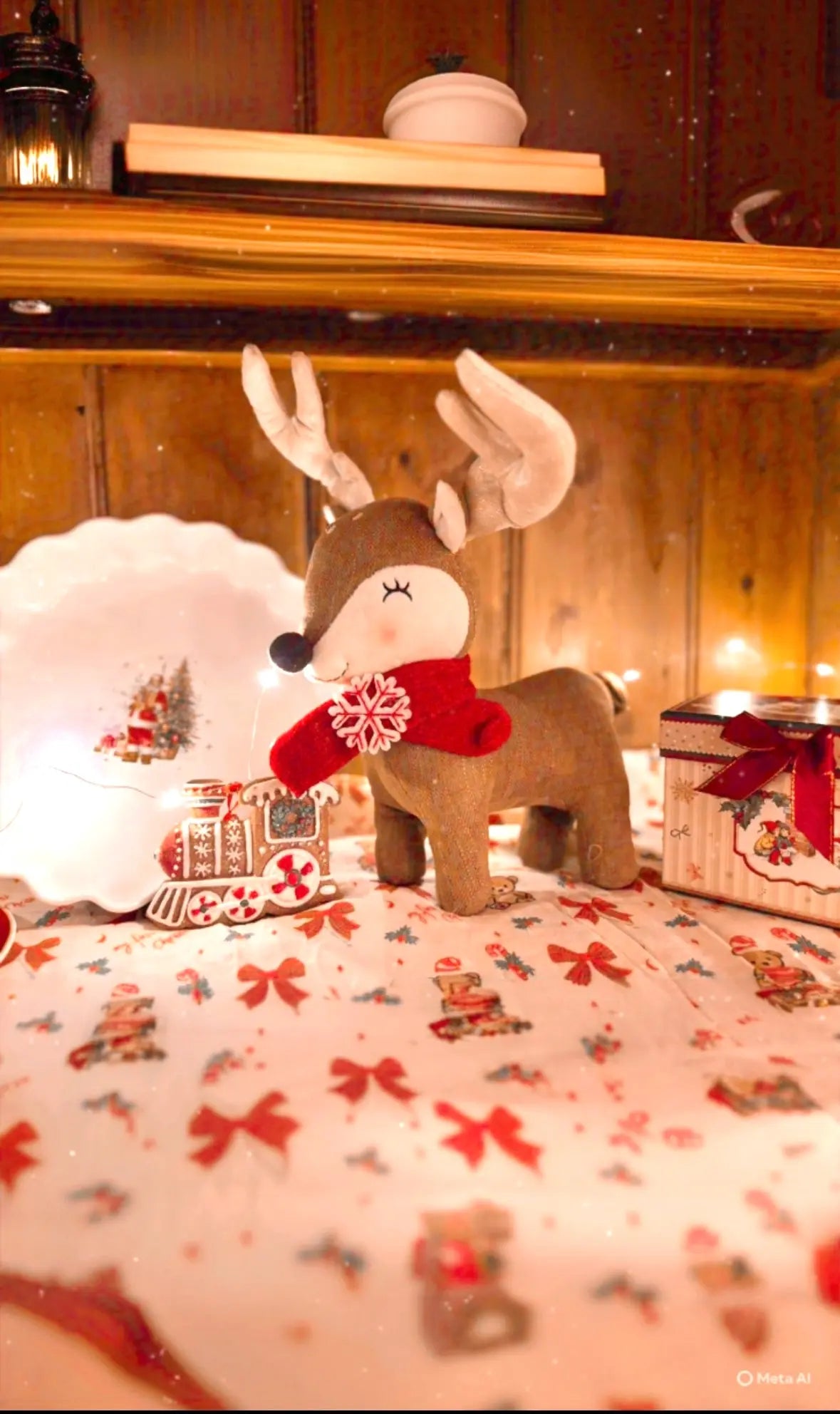 35cm Plush Standing Reindeer Theatre Imports