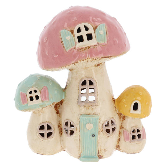 Village Pottery Toadstool Trio House Tealight Joe Davies