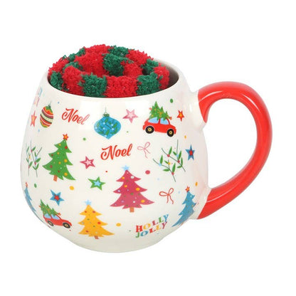 Nostalgic Christmas Mug and Socks Set - Mr & Mrs Christmas