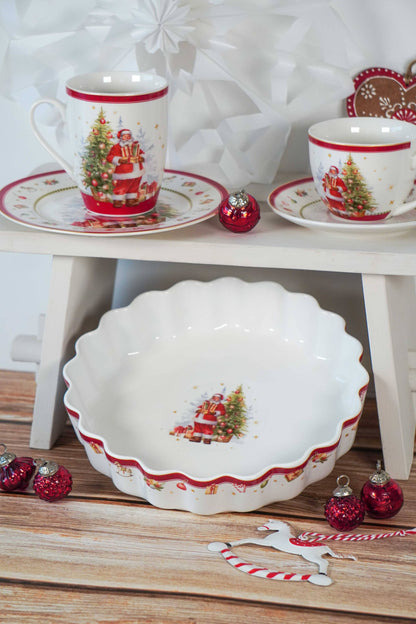 Jolly Santa Baking Dish - Mr & Mrs Christmas