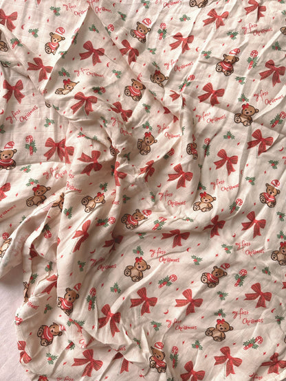 My First Christmas - Baby Swaddle Wrap - Mr & Mrs Christmas