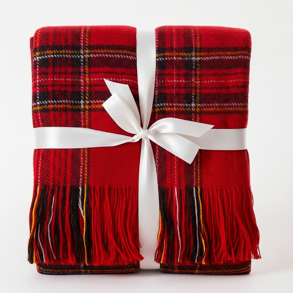 Classic Red Plaid Cozy Throw Blanket - Mr & Mrs Christmas