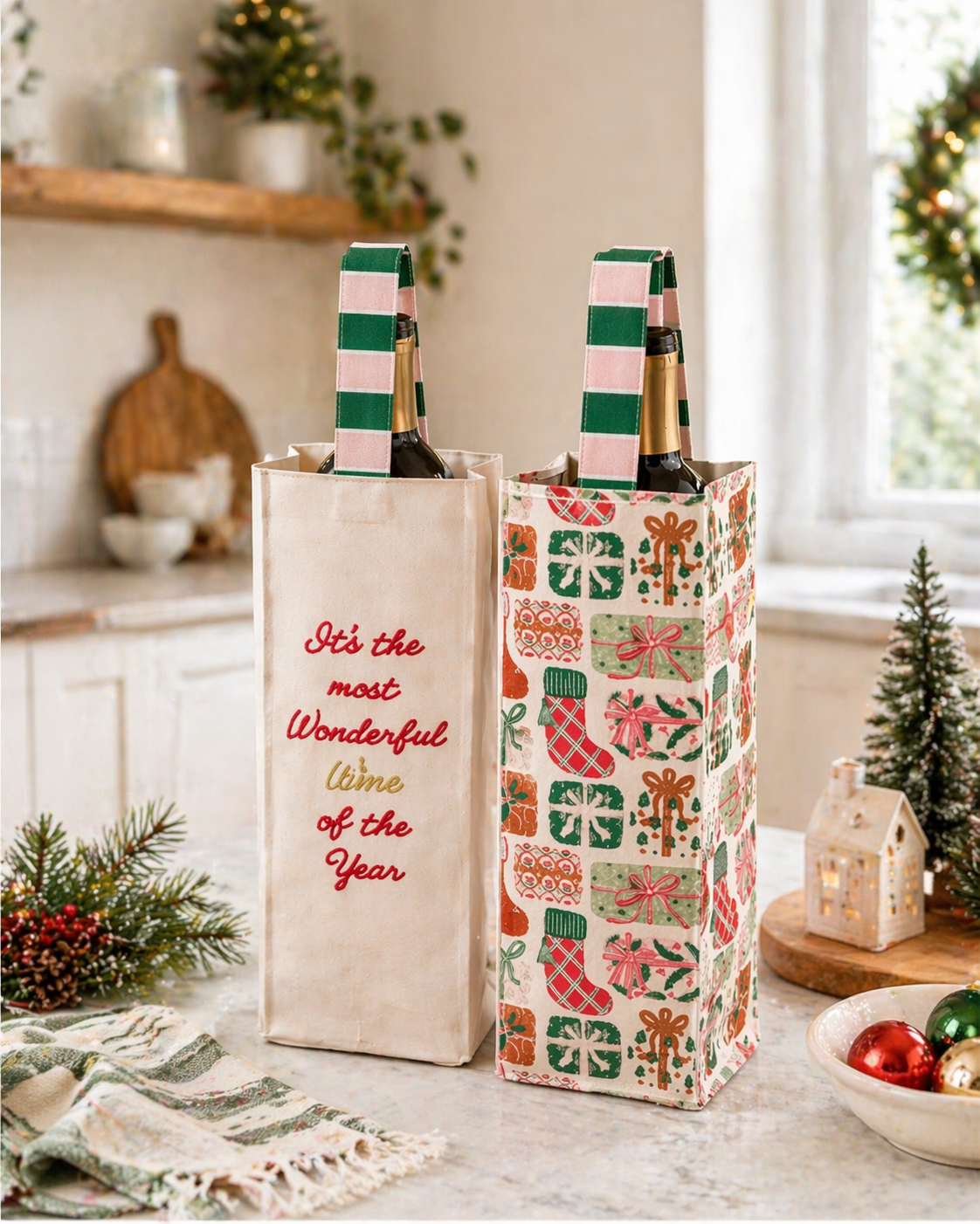 Wonderful Wine Bottle Bag - Arriving October 2026 Mr & Mrs Christmas