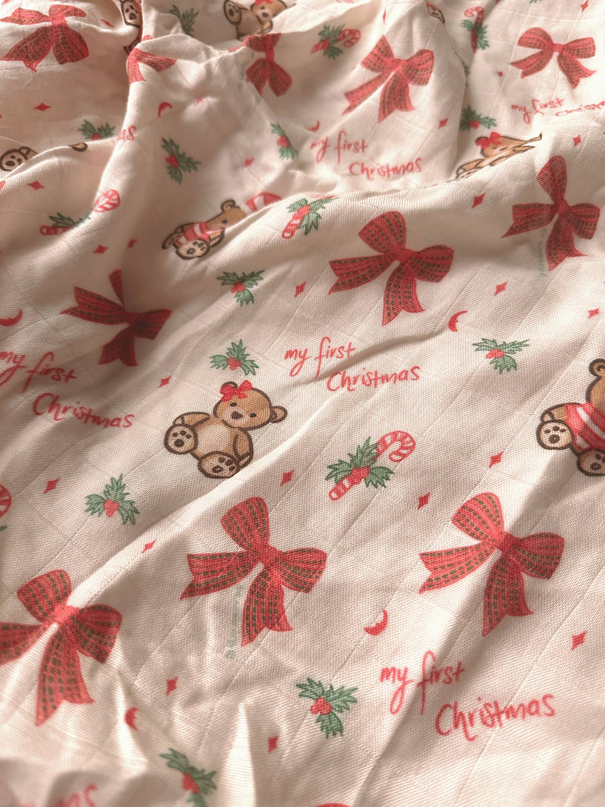 My First Christmas - Baby Swaddle Wrap - Mr & Mrs Christmas