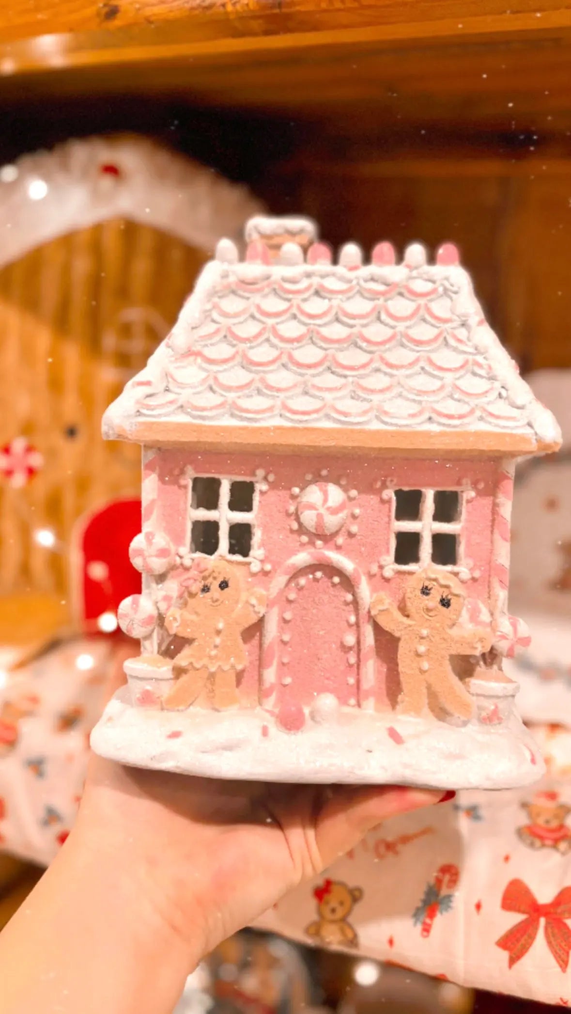 22cm Pink Gingerbread House Theatre Imports