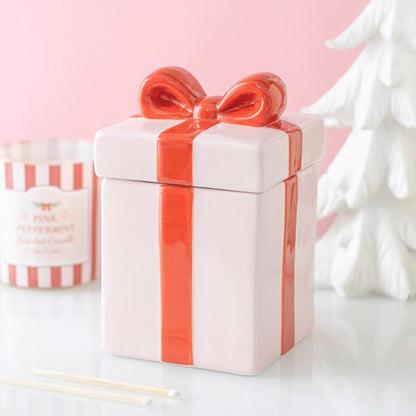 Pink Present Oil Burner Mr & Mrs Christmas