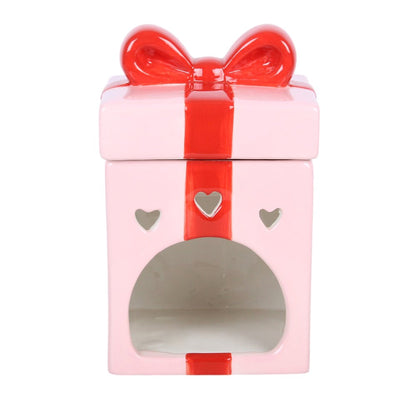 Pink Present Oil Burner Mr & Mrs Christmas