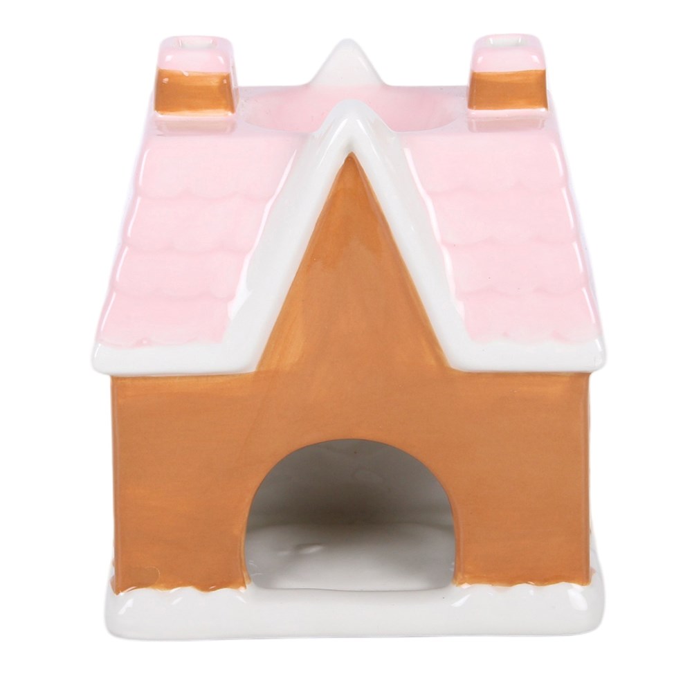 Pink Gingerbread House Oil Burner & Wax Warmer Mr & Mrs Christmas