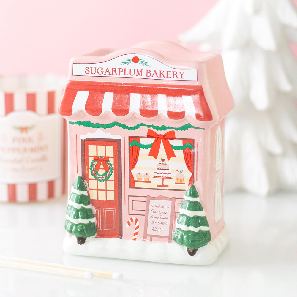 Sugarplum Bakery Ceramic Oil Burner Mr & Mrs Christmas