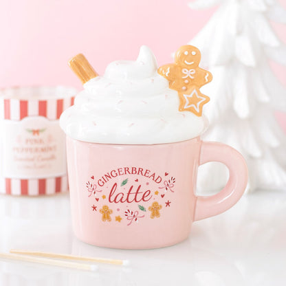 Pink Gingerbread Latte Wax Warmer & Oil Burner Mr & Mrs Christmas