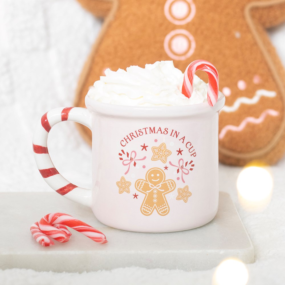 Christmas in a Cup Pink Mug Mr & Mrs Christmas