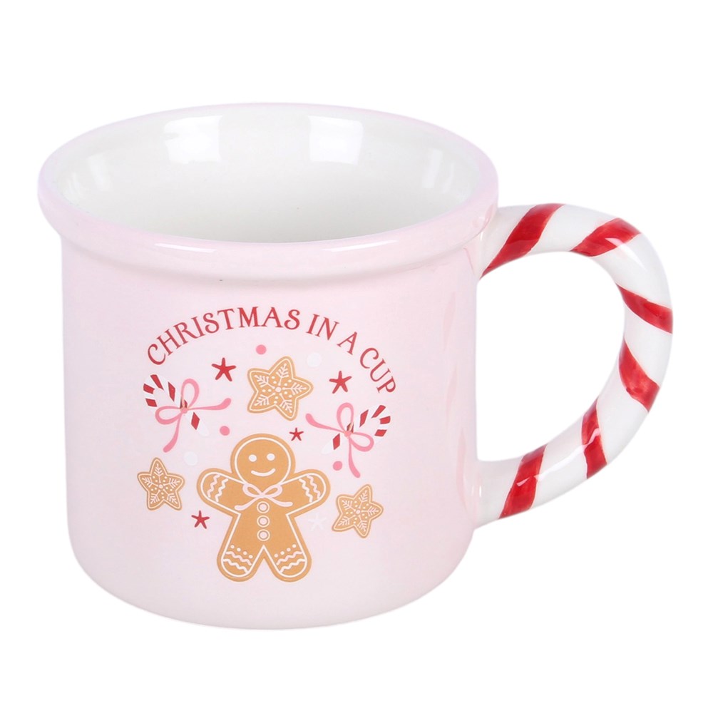 Christmas in a Cup Pink Mug Mr & Mrs Christmas