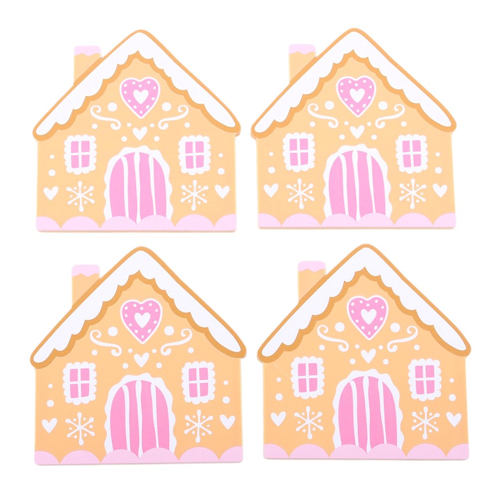Gingerbread House Coasters Set of 4 Mr & Mrs Christmas