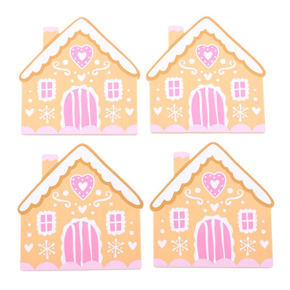 Gingerbread House Coasters Set of 4 Mr & Mrs Christmas