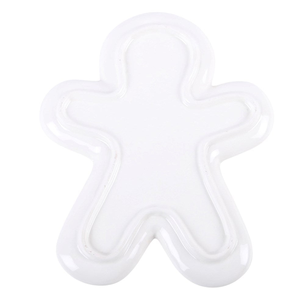 Gingerbread Man Ceramic Serving Plate Mr & Mrs Christmas