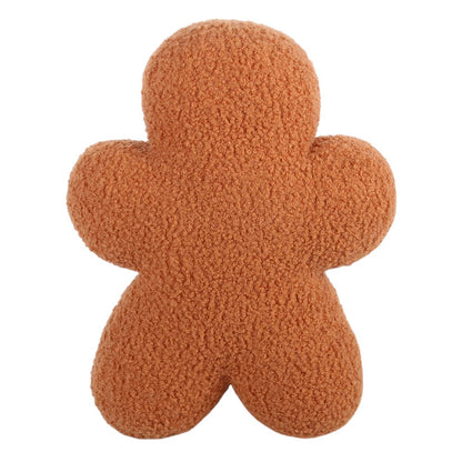 Boucle Gingerbread Man Cushion Mr & Mrs Christmas