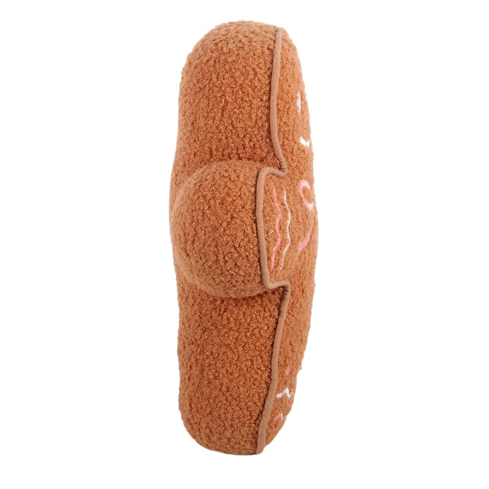 Boucle Gingerbread Man Cushion Mr & Mrs Christmas