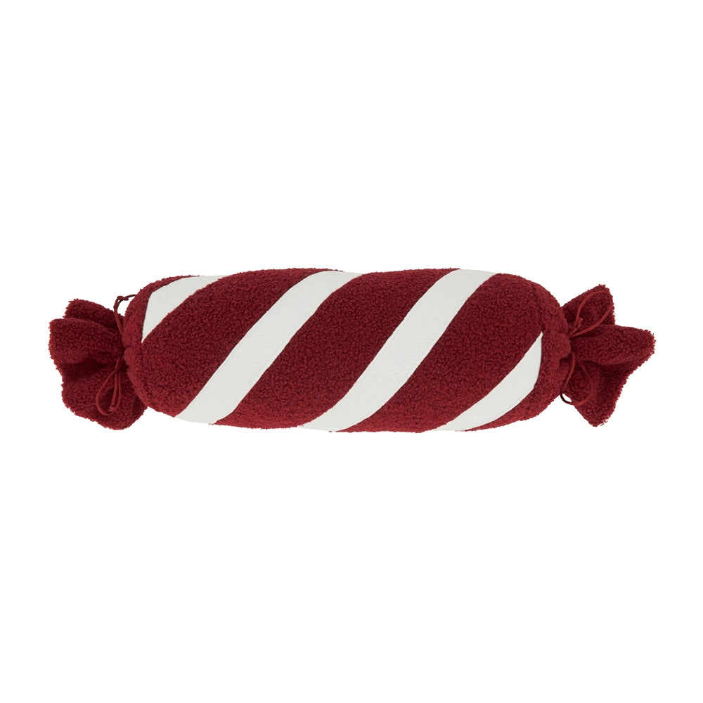 Candy Cane Christmas Bolster Cushion Mr & Mrs Christmas