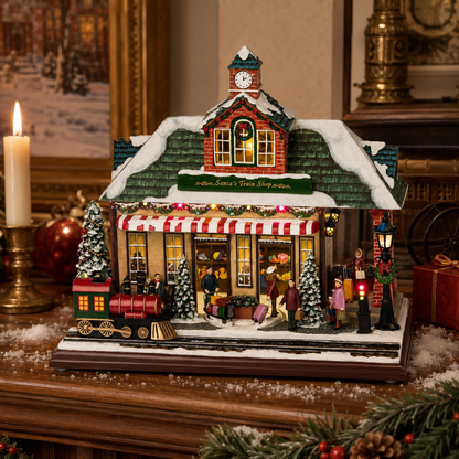 Santa Train Shop LED Mr & Mrs Christmas