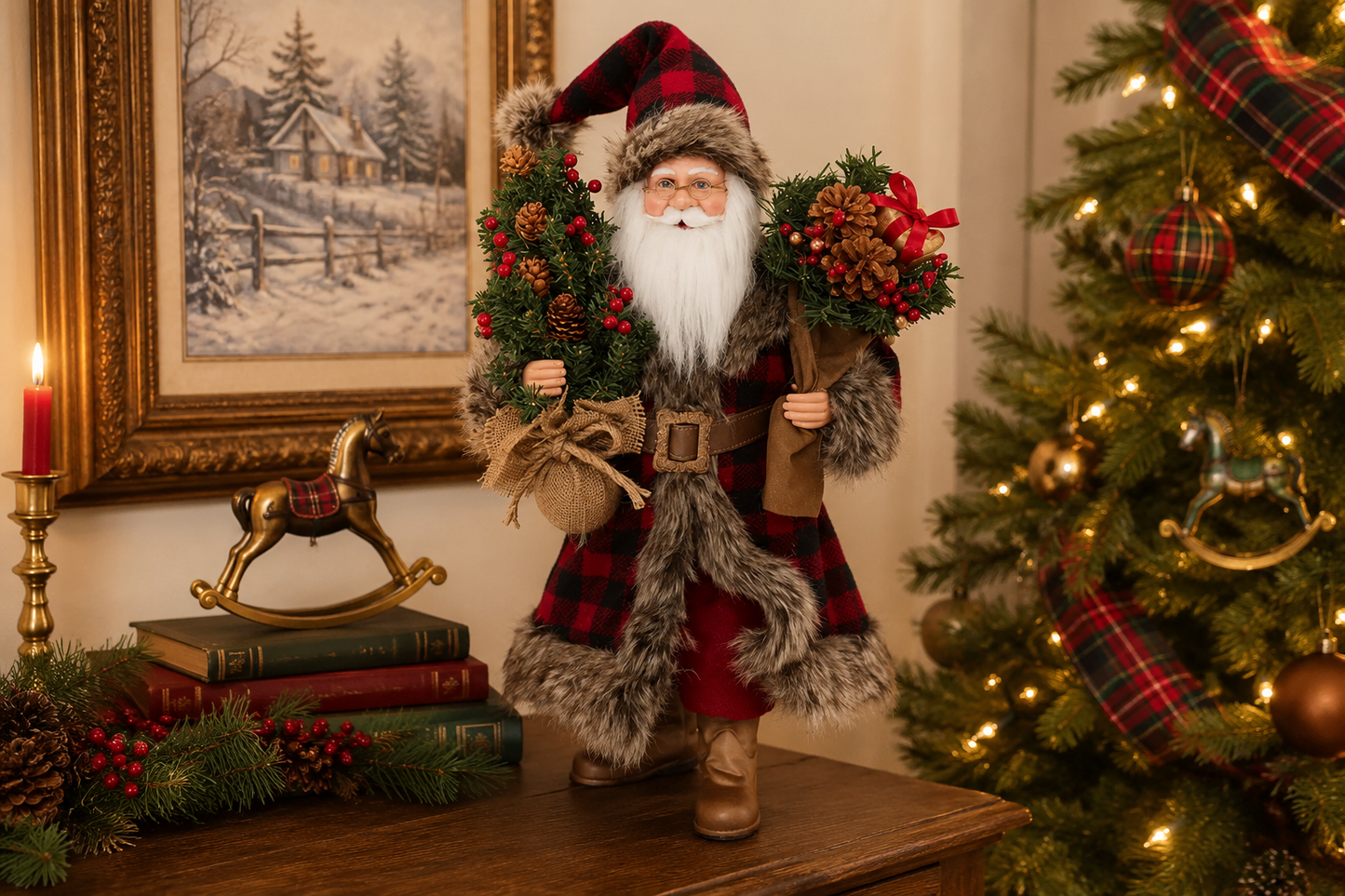 Kringle Klaus Plaid Santa