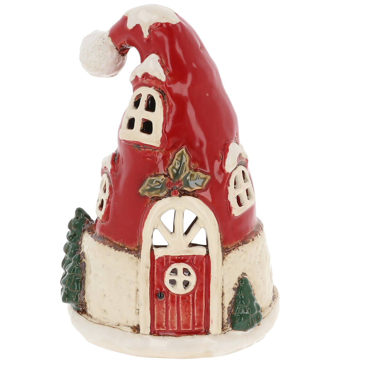 Christmas Cottage Santa Hat House Tealight Joe Davies