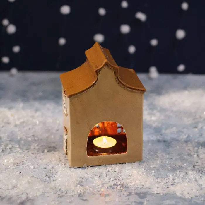 Christmas Market Books & Gifts Cottage Candle Holder