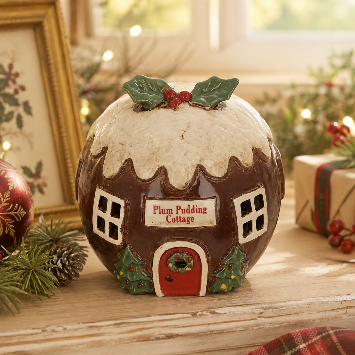 Christmas Plum Pudding Cottage Mr & Mrs Christmas