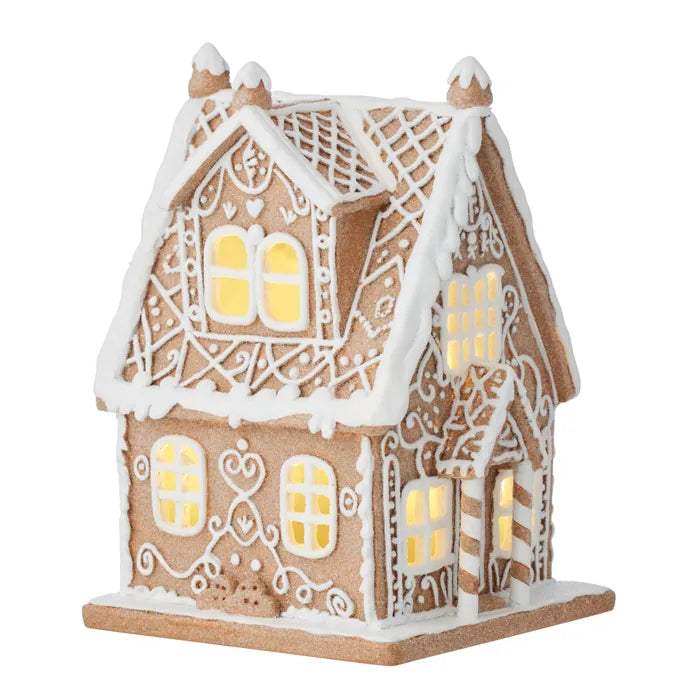 Classic Iced Gingerbread House Mr & Mrs Christmas